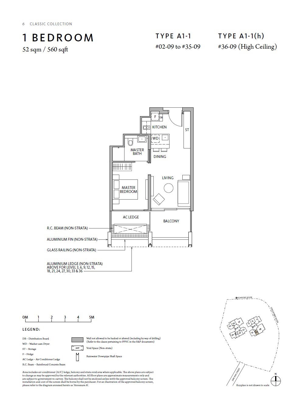 Rivire 1 Bedroom Floor Plan 1