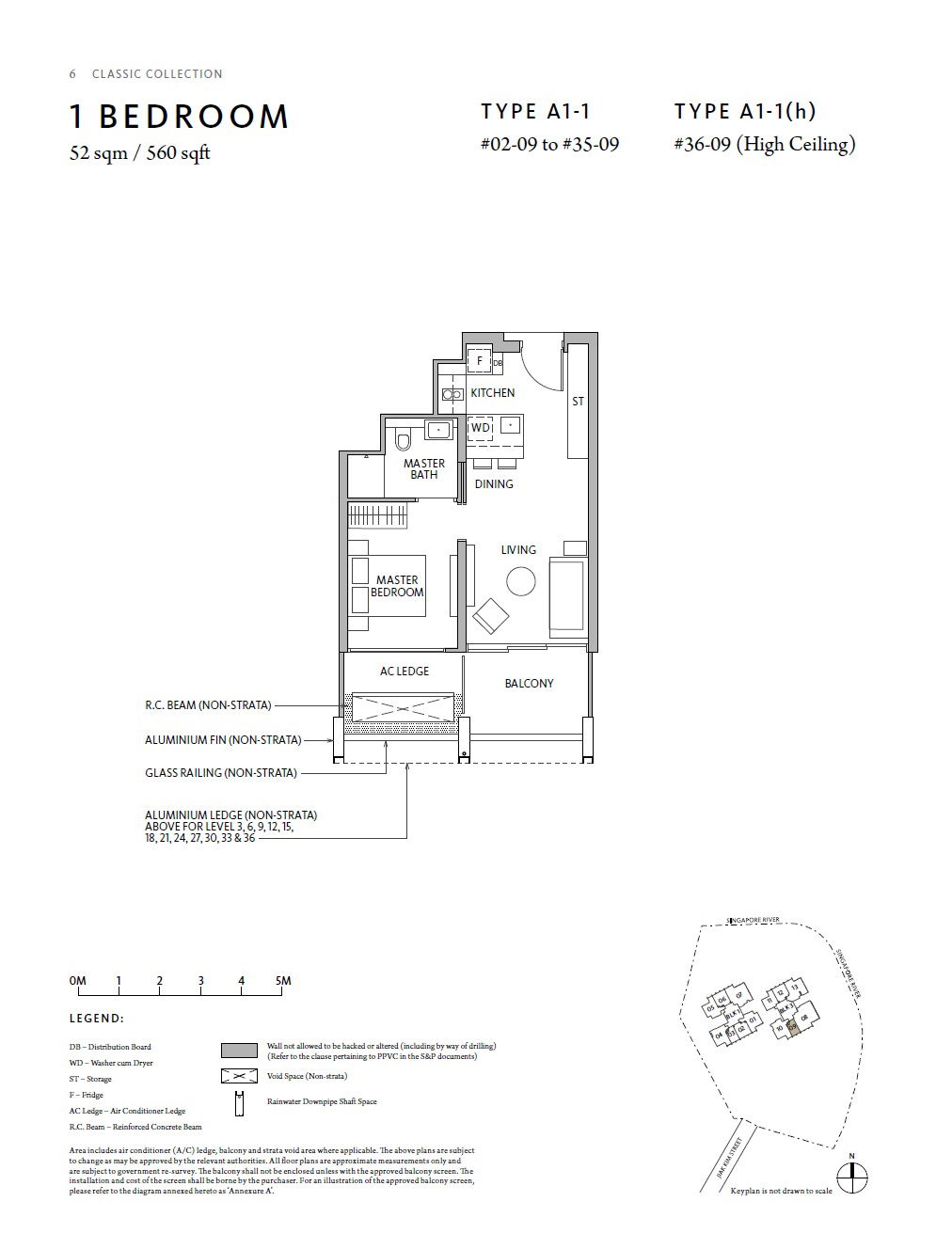Rivire 1 Bedroom Floor Plan 2