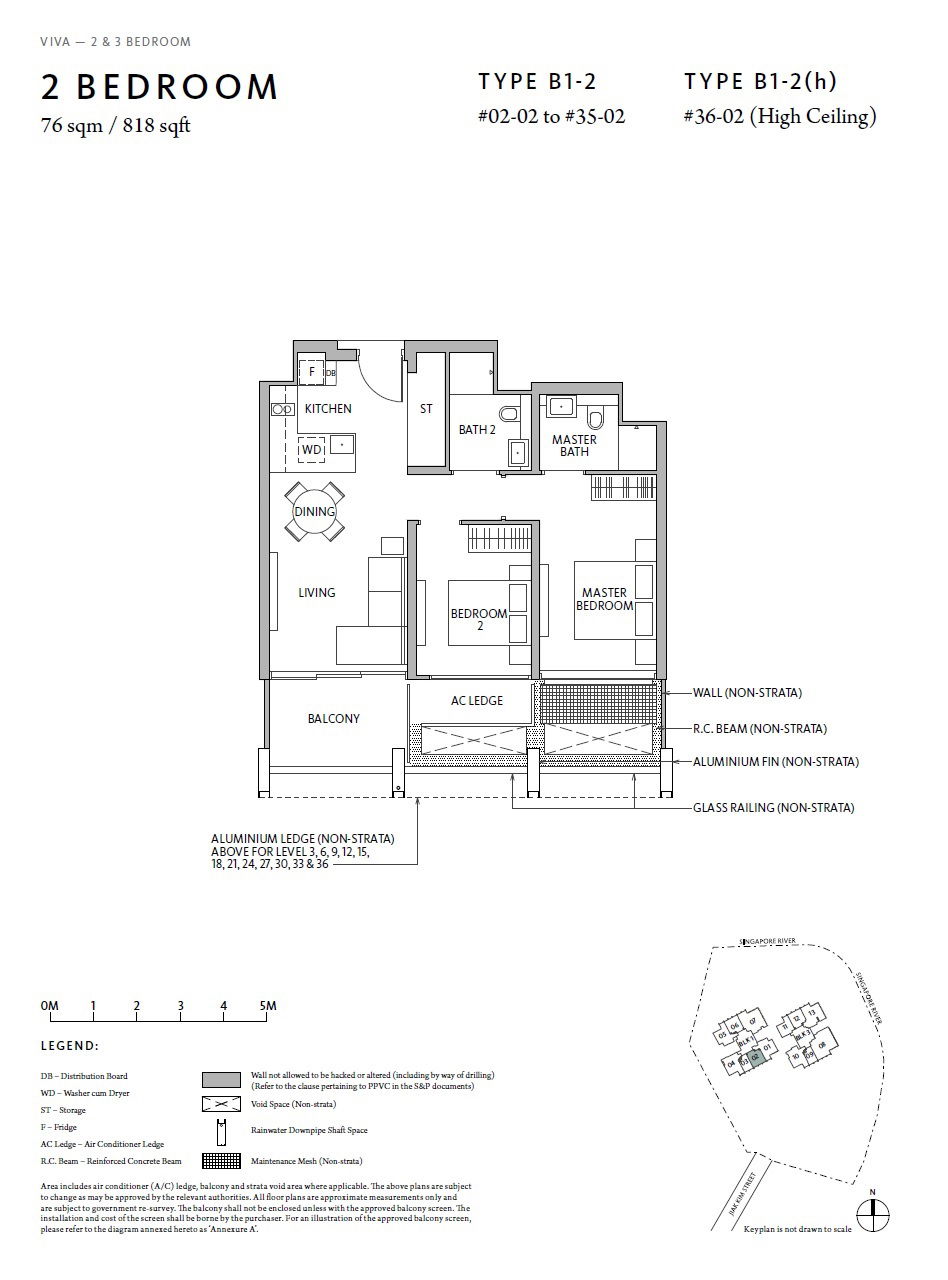 Rivire 1 Bedroom Floor Plan 7