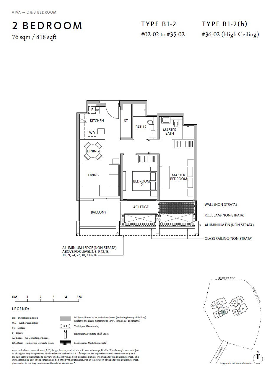 Rivire 1 Bedroom Floor Plan 8