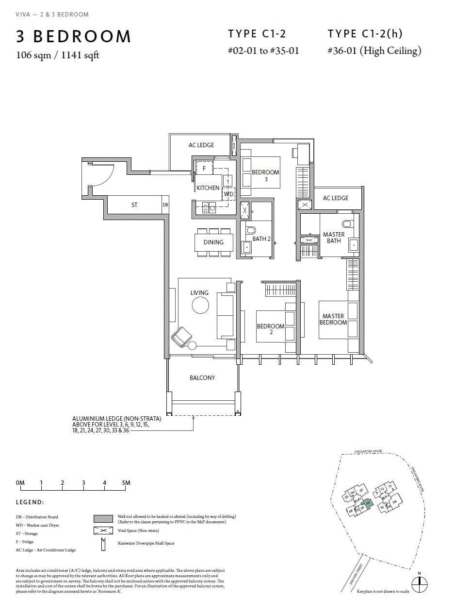 Rivire 1 Bedroom Floor Plan 13