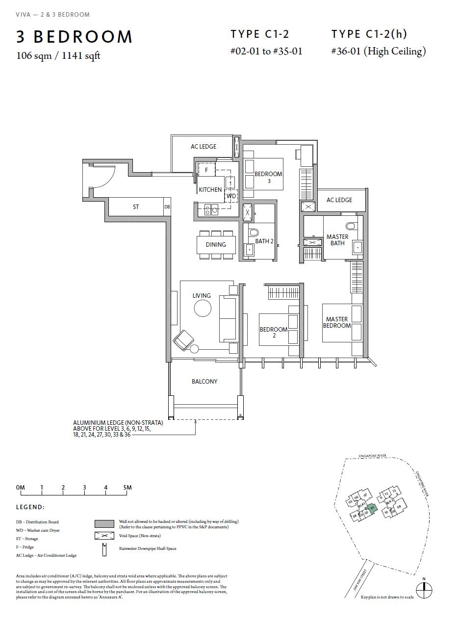 Rivire 1 Bedroom Floor Plan 14